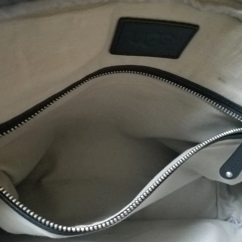 UGG Leather Slim Branford Satchel Laptop Work Bag - Picture 6 of 15